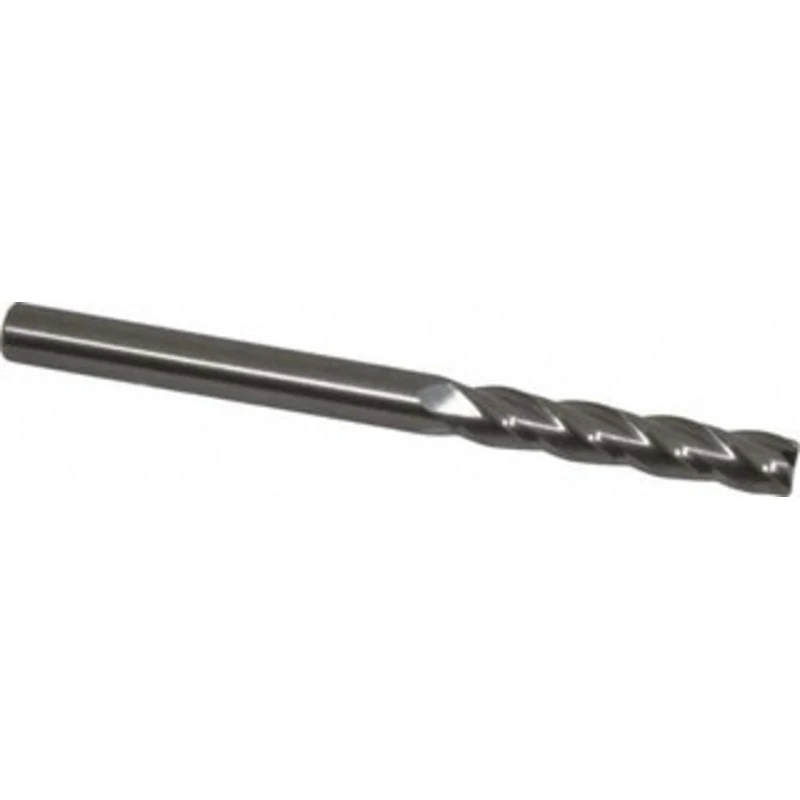 OSG 8mm, 41mm LOC, 8mm Shank Diam, 100mm OAL, 4 Flute, Solid Carbide Square End Mill Single End, Uncoated, Spiral Flu...